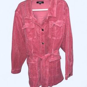 Simply Be Pink Corduroy Jacket - Size 32